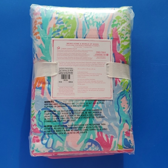 Lilly Pulitzer Pottery Barn Mermaid's Cove Full Sheet Set AND 1 MATCHING SHAM!! - Picture 14 of 15
